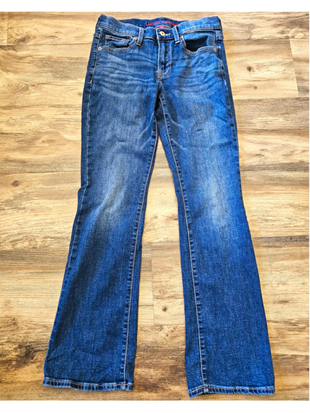 Lucky Brand Womens Dark Wash Mid Rise Bootcut Jeans Denim Size 4/27 RN 80318